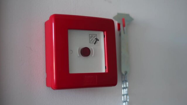 fire safety system button and hammer