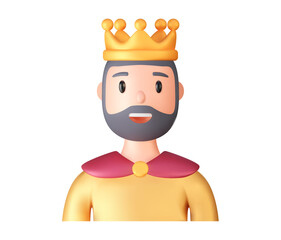 3d king character icon.