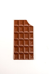 chocolate bar on white background