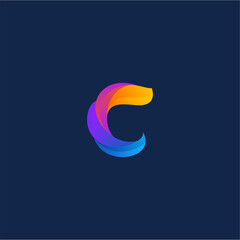 concept logo c colur vector design