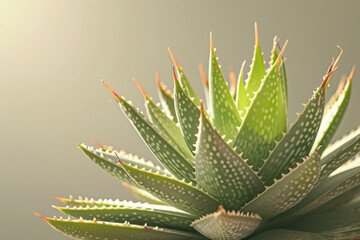 The intricate details and aesthetic beauty of an Aloe Vera plant