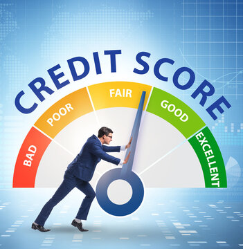 Businessman trying to improve credit score