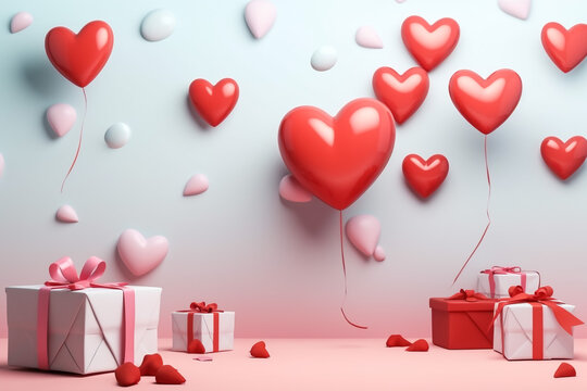 3d rendered pink colour heart background,3d renederd valentinesday background.

