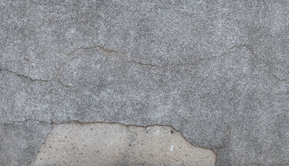 Old wall background with cracked plaster texture. Rough plaster wall surface with cracks. Grunge wallpaper.