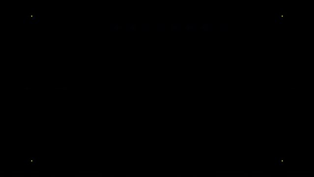 Pulsating yellow neon light techno music VJ seamless loop motion graphic abstract background. 3D animation of a screensaver for a nightclub, video clip, music scene.