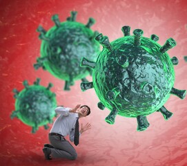 Businessman in fear of recession due to coronavirus