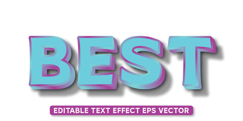 Best green color Editable 3d Text effect eps vactor