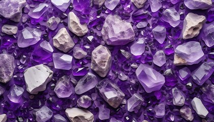 Amethyst crystals and stones texture wallpaper 
