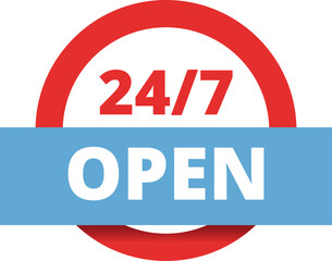 Open service shop icon cartoon vector. Mall sign. Window sticker board