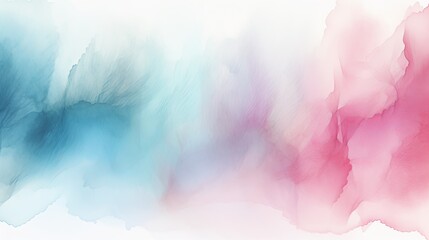 Light misty aqua and pink watercolor edges gently