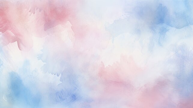 Light misty blue and soft pink watercolor splotches texture © Georgii