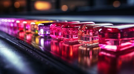 Fototapeta na wymiar Studio Equipment: Closeup of Colorful Audio Components for Professional Use