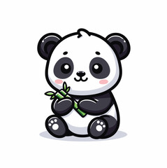 panda and bamboo