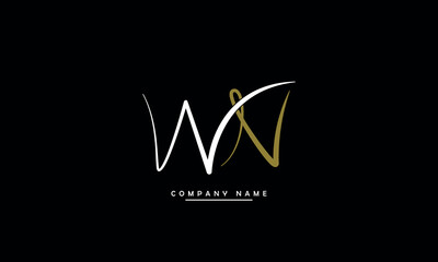 NW, WN, N, W Abstract Letters Logo Monogram