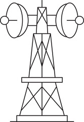 Network and Ration Tower Icon
