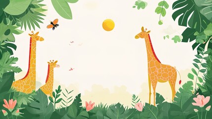 World Wildlife Day illustration with copy space, ai generative