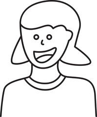 Obraz na płótnie Canvas Girl Character Avatar 