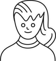 Obraz na płótnie Canvas Girl Character Avatar 