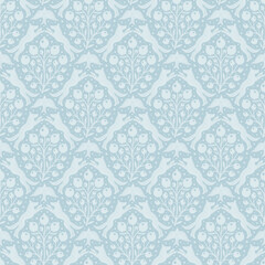 Hand drawn woodland animals seamless pattern Decorative cute dog wolf bird berries seamless pattern