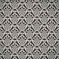 Hand drawn woodland animals seamless pattern Decorative cute dog wolf bird berries seamless pattern