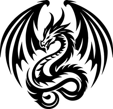 Dragon tribal tattoo design Logo