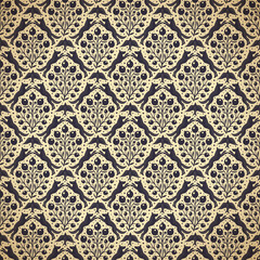 Hand drawn woodland animals seamless pattern Decorative cute dog wolf bird berries seamless pattern