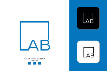 Alphabet letters icon logo AB or BA	
