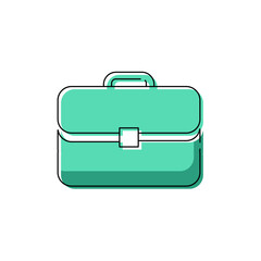 Briefcase vector icon. Bag, portfolio symbol