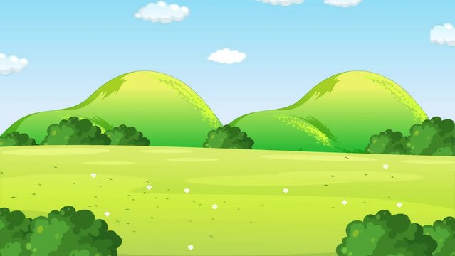 Blank Nature park landscape background animation scene daytime
