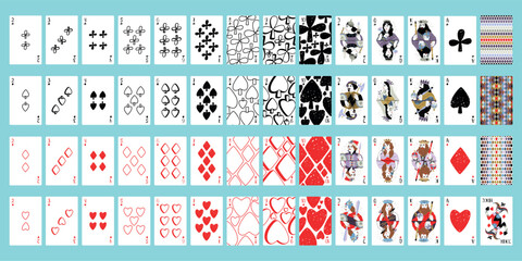 Full deck of playing cards for gambling game © ssstocker