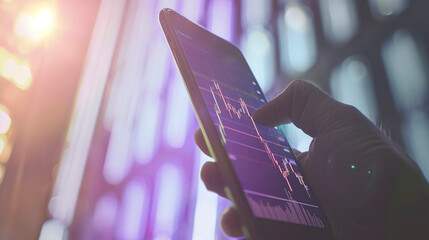 Analyzing financial trends on smartphone
