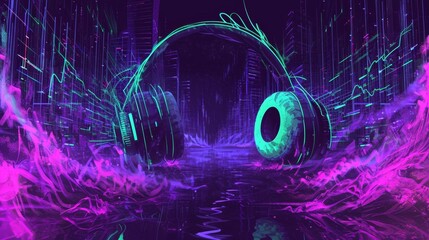 Electronic Dance Music: Sound Waves and Headphones and conceptual metaphors of Rhythm and Movement