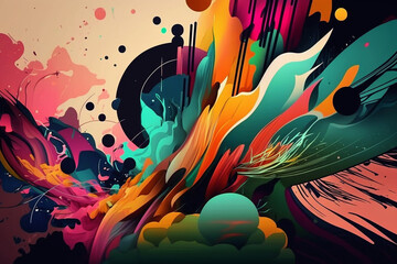 Abstract color illustration as wallpaper background. 