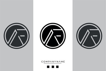Alphabet Letters AF or FA Logo Monogram