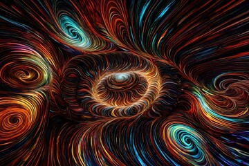 Hypnotic swirls of luminescent energy