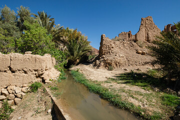 kasbah de Ifri, valle del río Ziz, cordillera del Atlas,  Marruecos, Africa