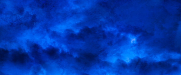 Abstract Blue Watercolor Background. Navy Blue Grunge Texture. 