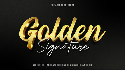 Editable text effect luxury gold template