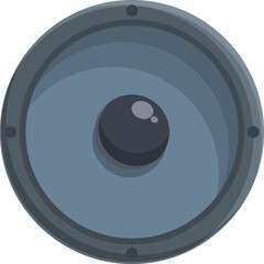 Studio speaker hi fi icon cartoon vector. Musical wave. Front equipment
