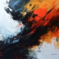 Explosive Abstract Expressionist Painting