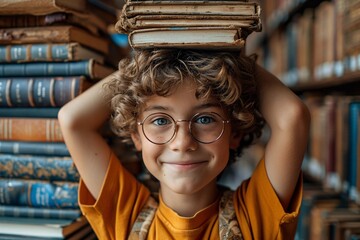 Bookworm's Bookshelf: A Monthly Reading Adventure Generative AI - obrazy, fototapety, plakaty