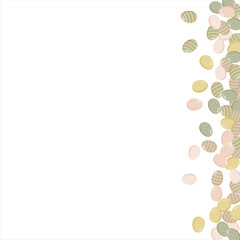 Happy Easter Banner. Pattern of eggs, flowers and twigs. For card, banner, poster, flyer, and web. Spring Festival. Vector illustration