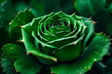 Fototapeta premium green rose bud