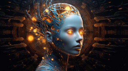 Artistic 3d Computer Generate AI image - obrazy, fototapety, plakaty