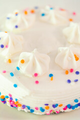 Birthday cake with funfetti sprinkles