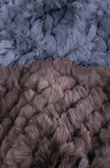 Kaninchenfell Braun und Grau zur Hintergrund Nutzung 