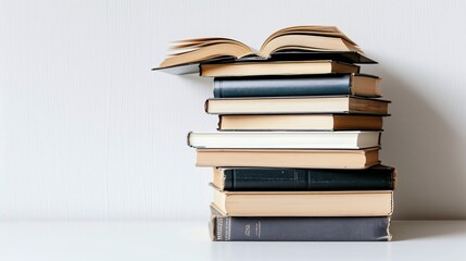 Stack of Books: A Reading Revolution Generative AI - obrazy, fototapety, plakaty