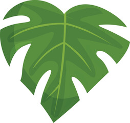 Flora leaf icon cartoon vector. Swiss spring single. Summer palm exotic