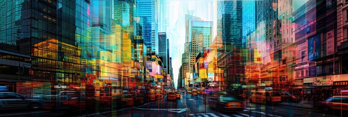 Neon Cityscape: A Vibrant Urban Scene Generative AI