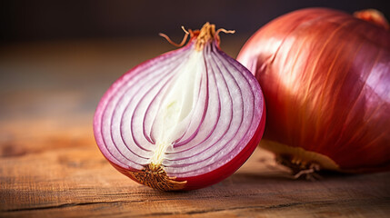 Onion Halved - Close-Up Freshness Vegetable Art